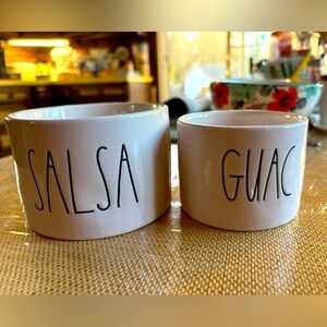 NWOT Rae Dunn Guac And Salsa Ceramic Bowl Set